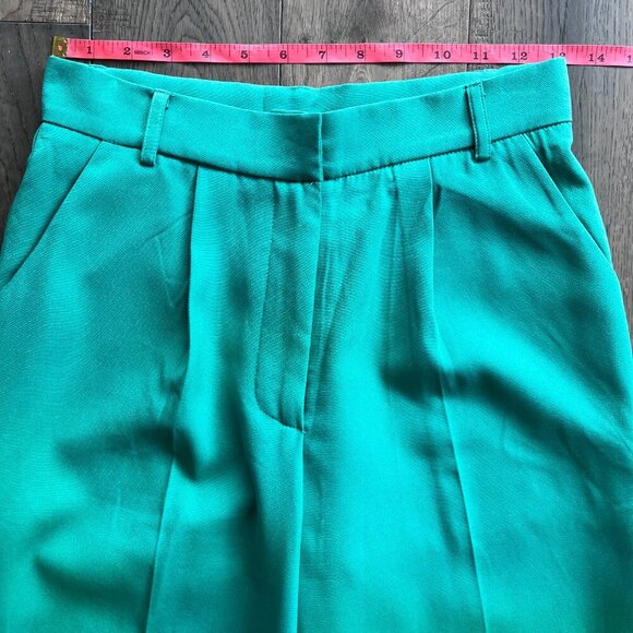 Forever 21 Green Pantsuit Set Blazer & High Rise Trousers Size S Chic Workwear - Picture 11 of 14